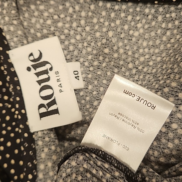 💕ROUJE💕 Floriane Jumpsuit ~ Black Polka Dot Print FR 40 = US 8 - Picture 16 of 16